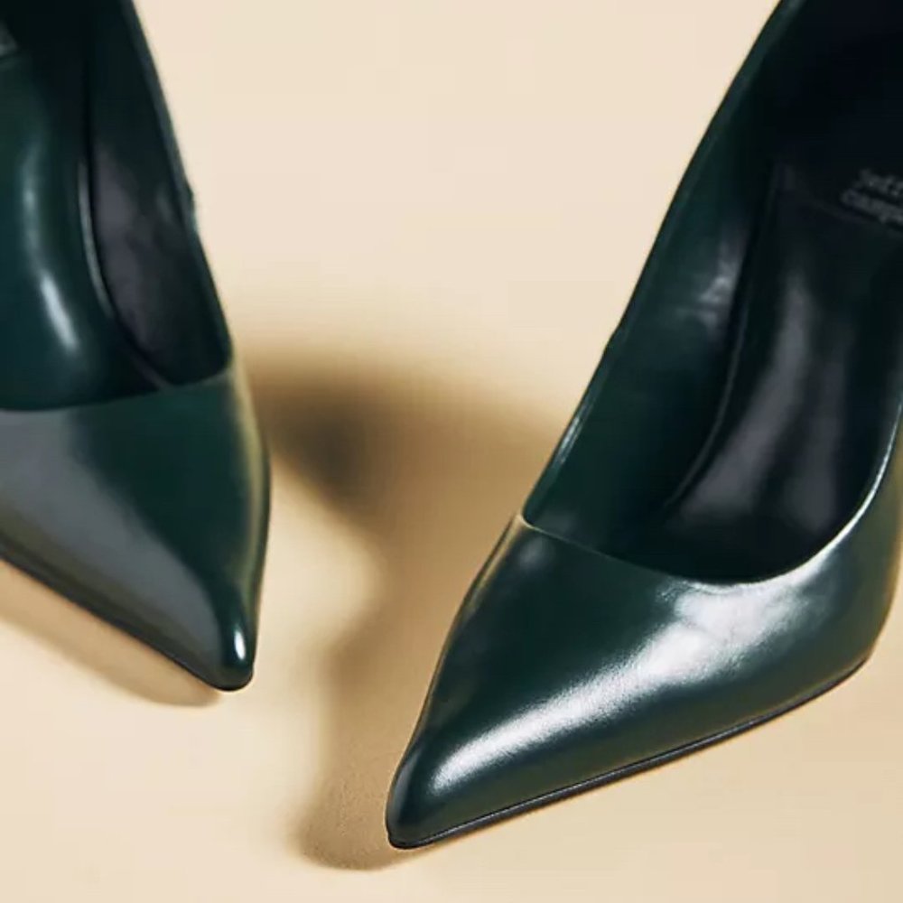 Jeffrey Campbell | Intrigued Dark Green Leather Heels | NWT - Picture 4 of 6